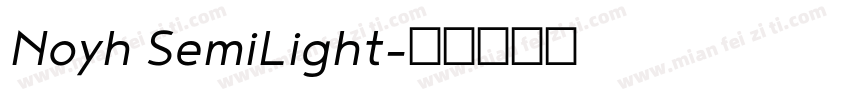 Noyh SemiLight字体转换